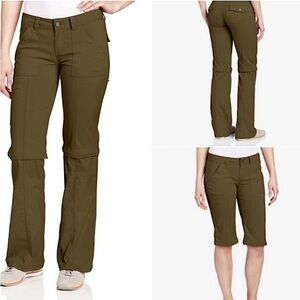 Prana Monarch Convertible Zip Pants Hiking‎ Outdoor Olive Green 14